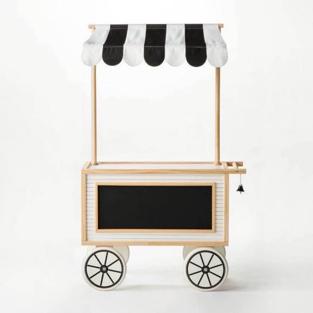 Classic Black and White Kids Toy Cart